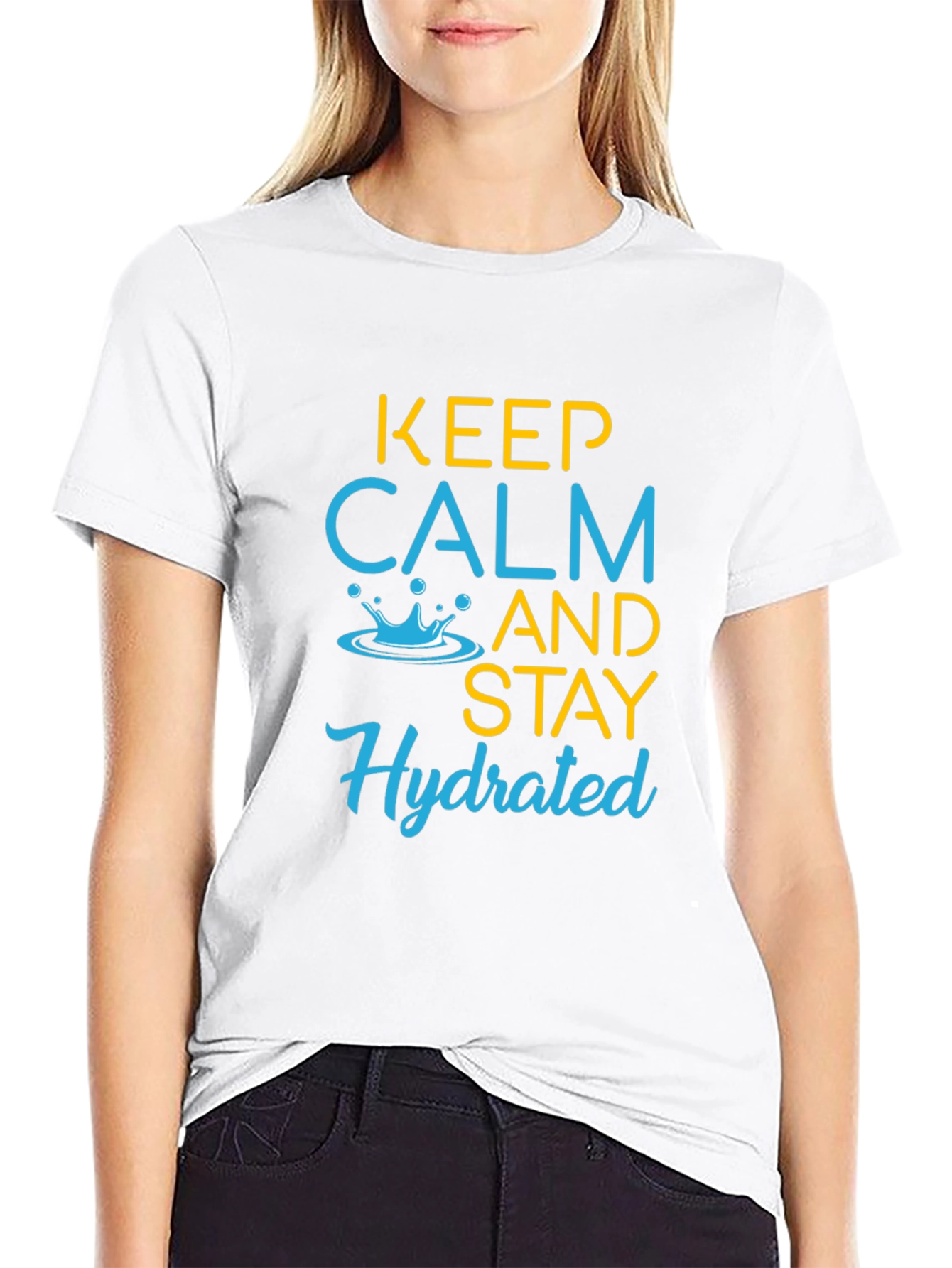 Keep Calm & Stay Hydrated Graphic T-Shirt
