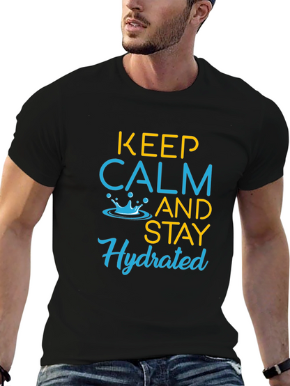 Keep Calm & Stay Hydrated Graphic T-Shirt