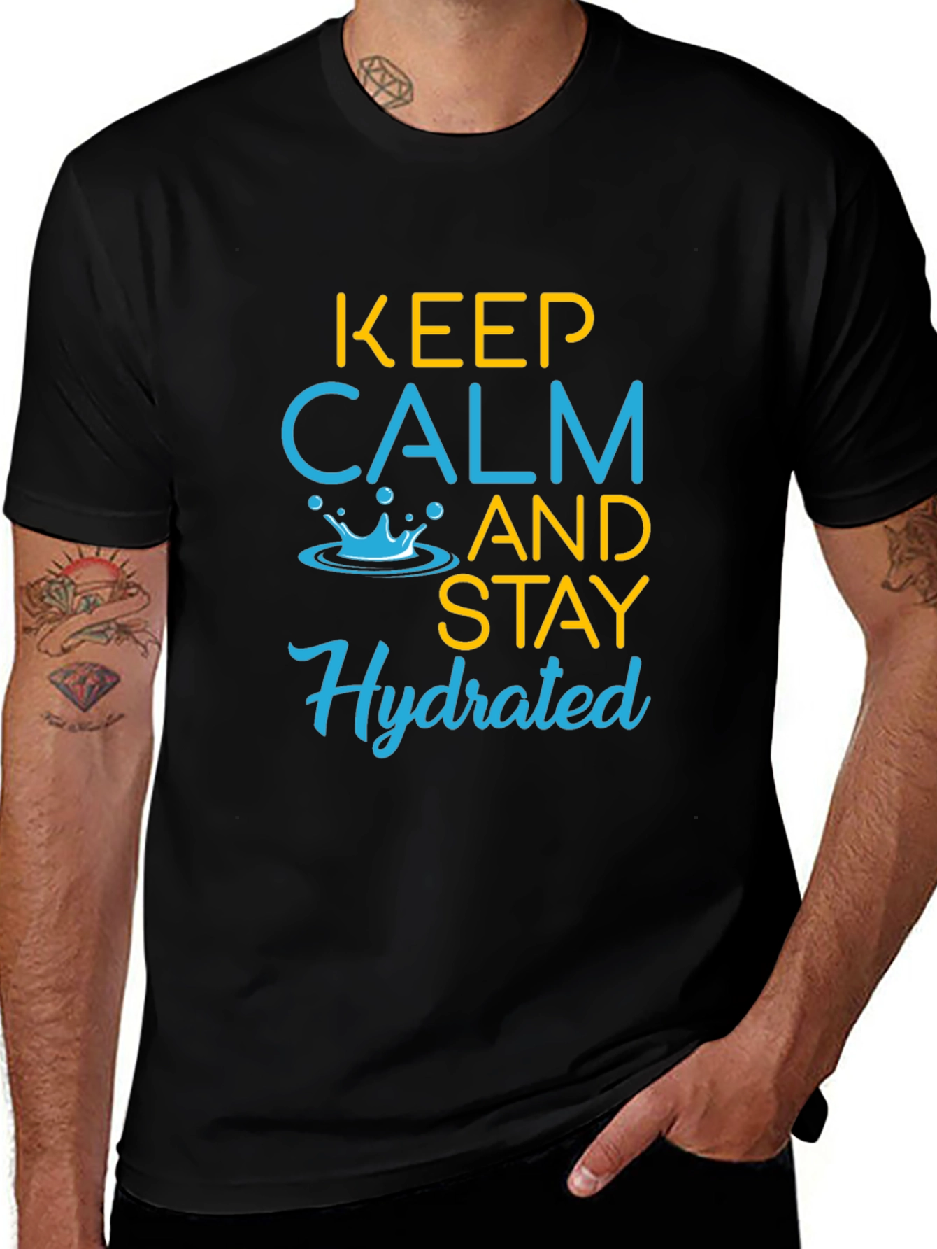 Keep Calm & Stay Hydrated Graphic T-Shirt