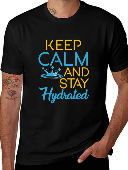 Keep Calm & Stay Hydrated Graphic T-Shirt