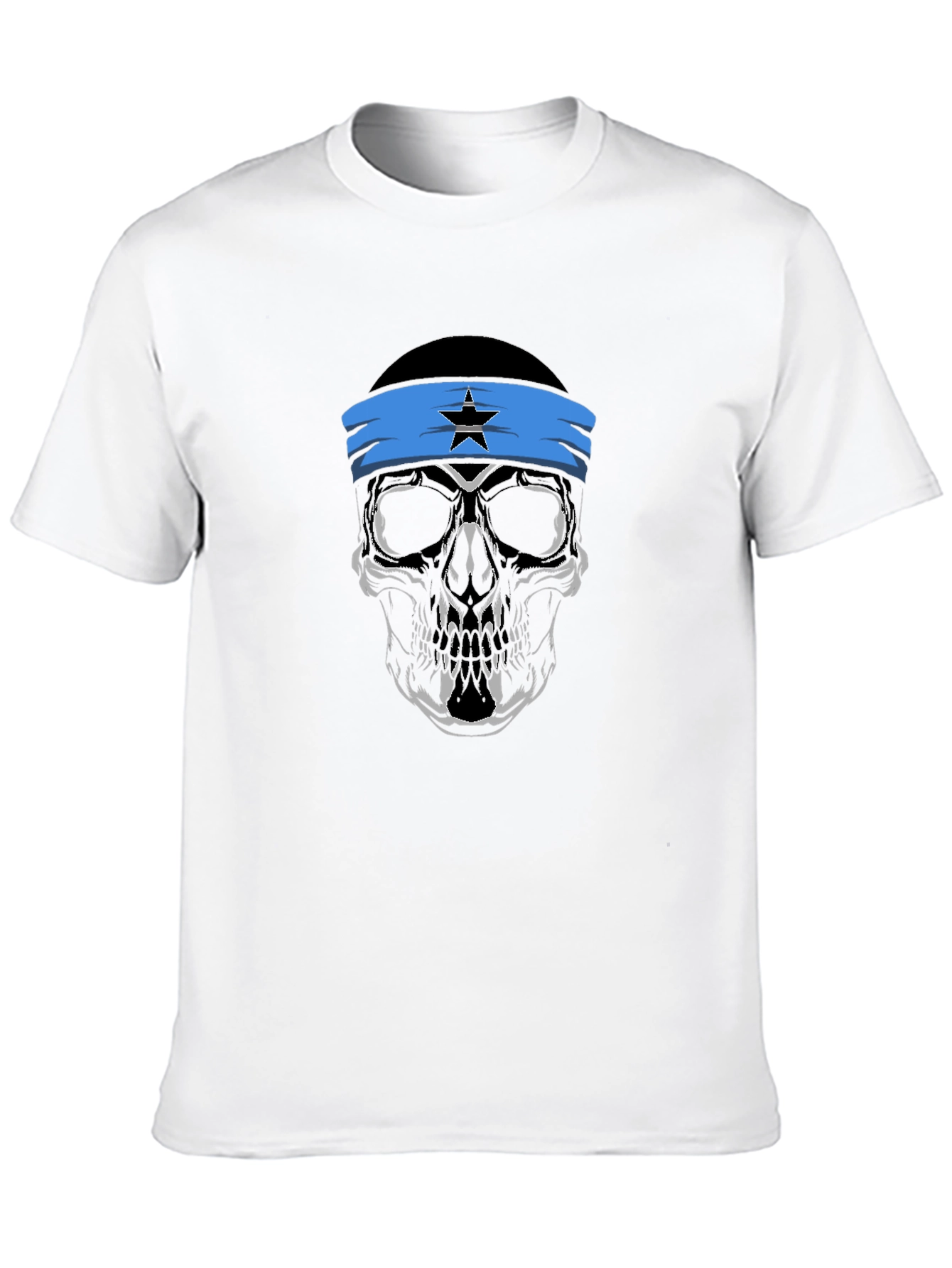 Skull Headband Graphic T-Shirt