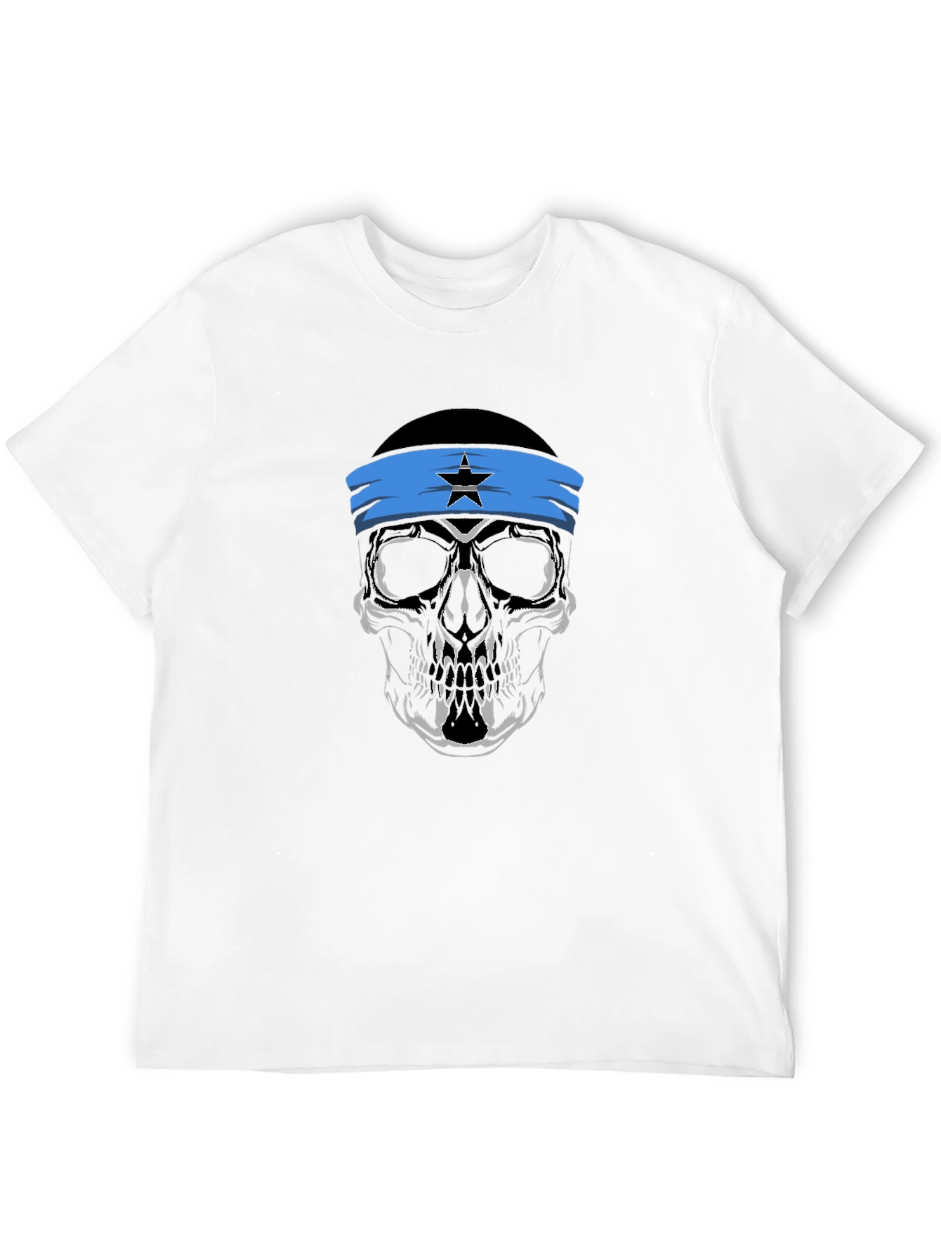 Skull Headband Graphic T-Shirt