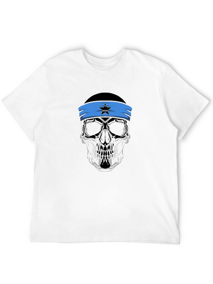 Skull Headband Graphic T-Shirt