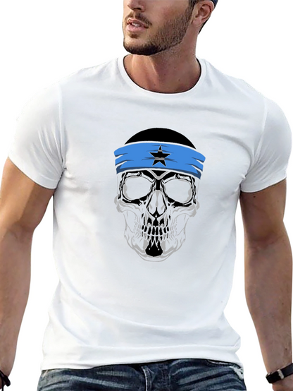 Skull Headband Graphic T-Shirt