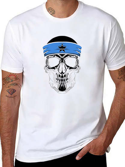 Skull Headband Graphic T-Shirt