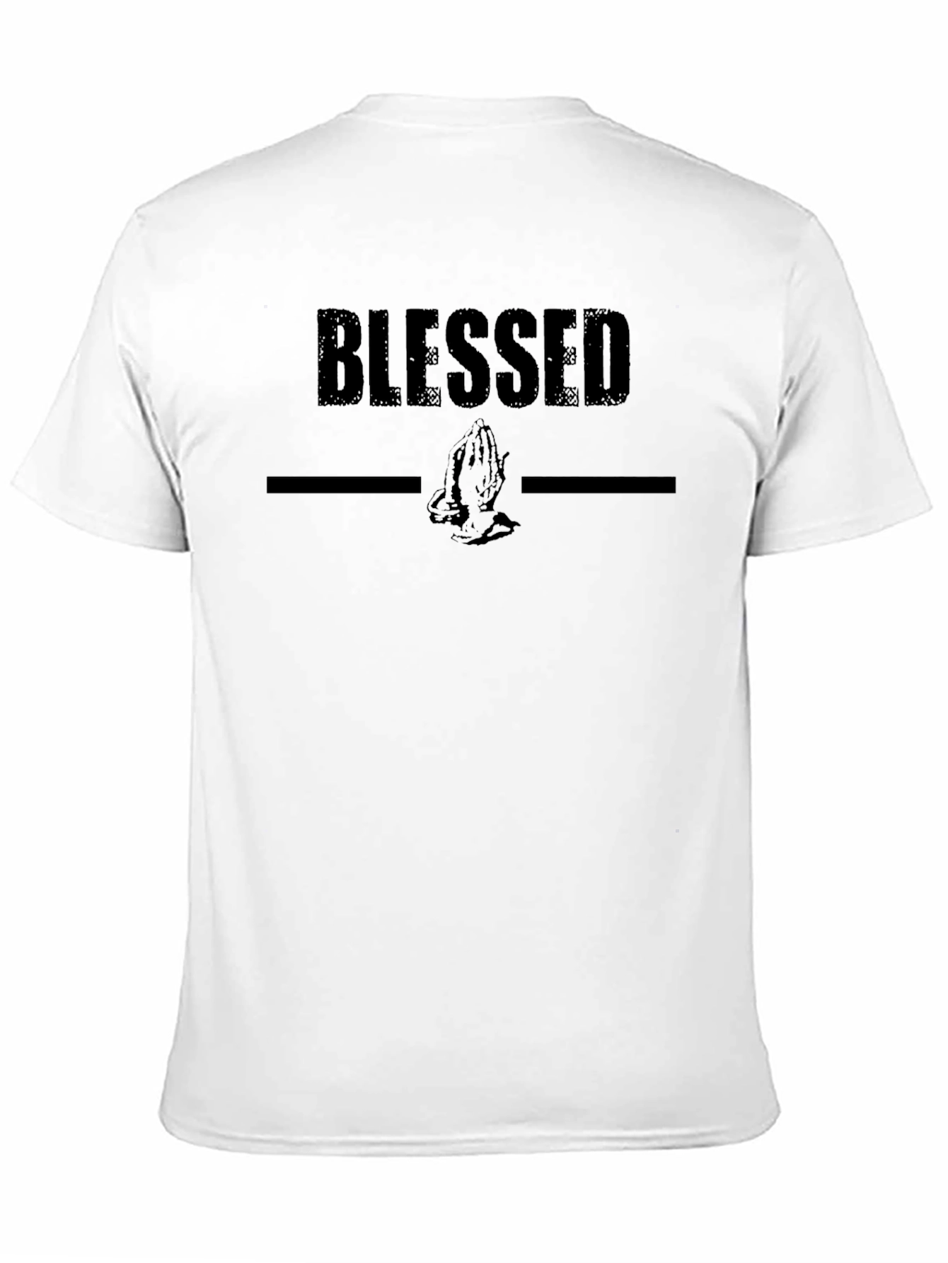 Blessed Praying Hands Graphic Tee - Black