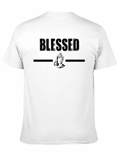 Blessed Praying Hands Graphic Tee - Black