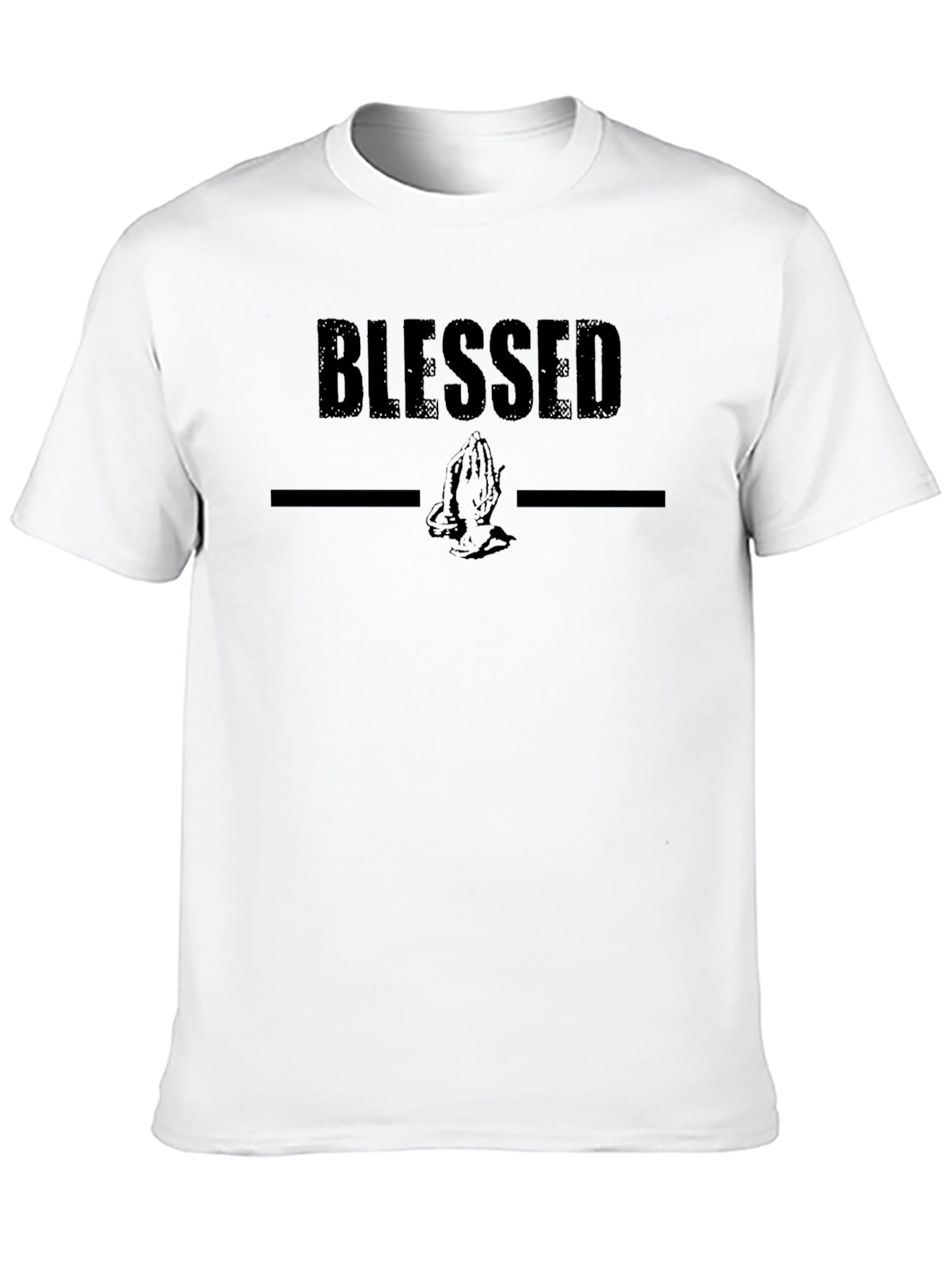 Blessed Praying Hands Graphic Tee - Black