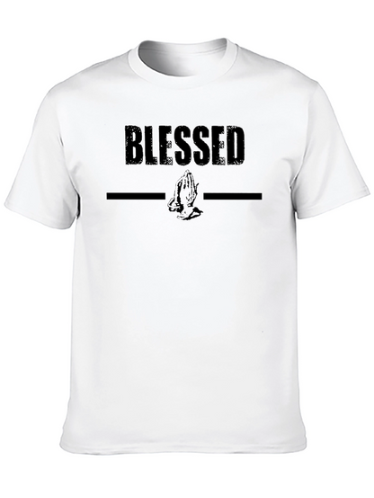 Blessed Praying Hands Graphic Tee - Black