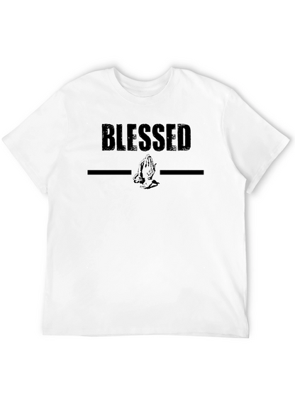 Blessed Praying Hands Graphic Tee - Black