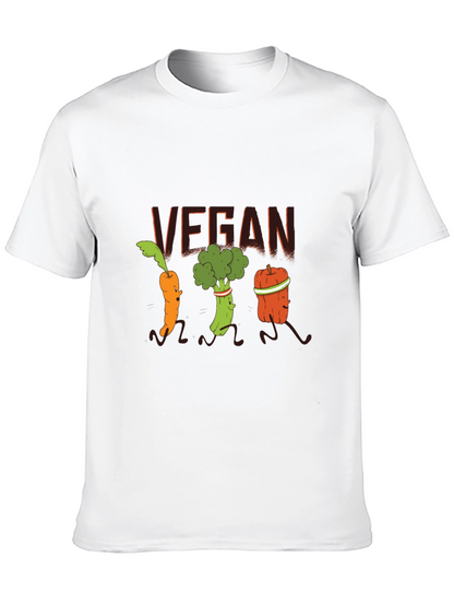 Vegan Running Vegetables Black T-Shirt