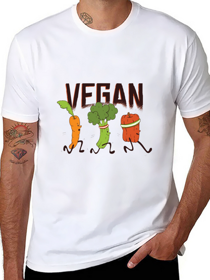 Vegan Running Vegetables Black T-Shirt