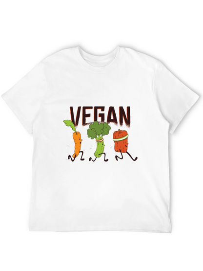 Vegan Running Vegetables Black T-Shirt