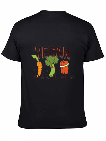 Vegan Running Vegetables Black T-Shirt