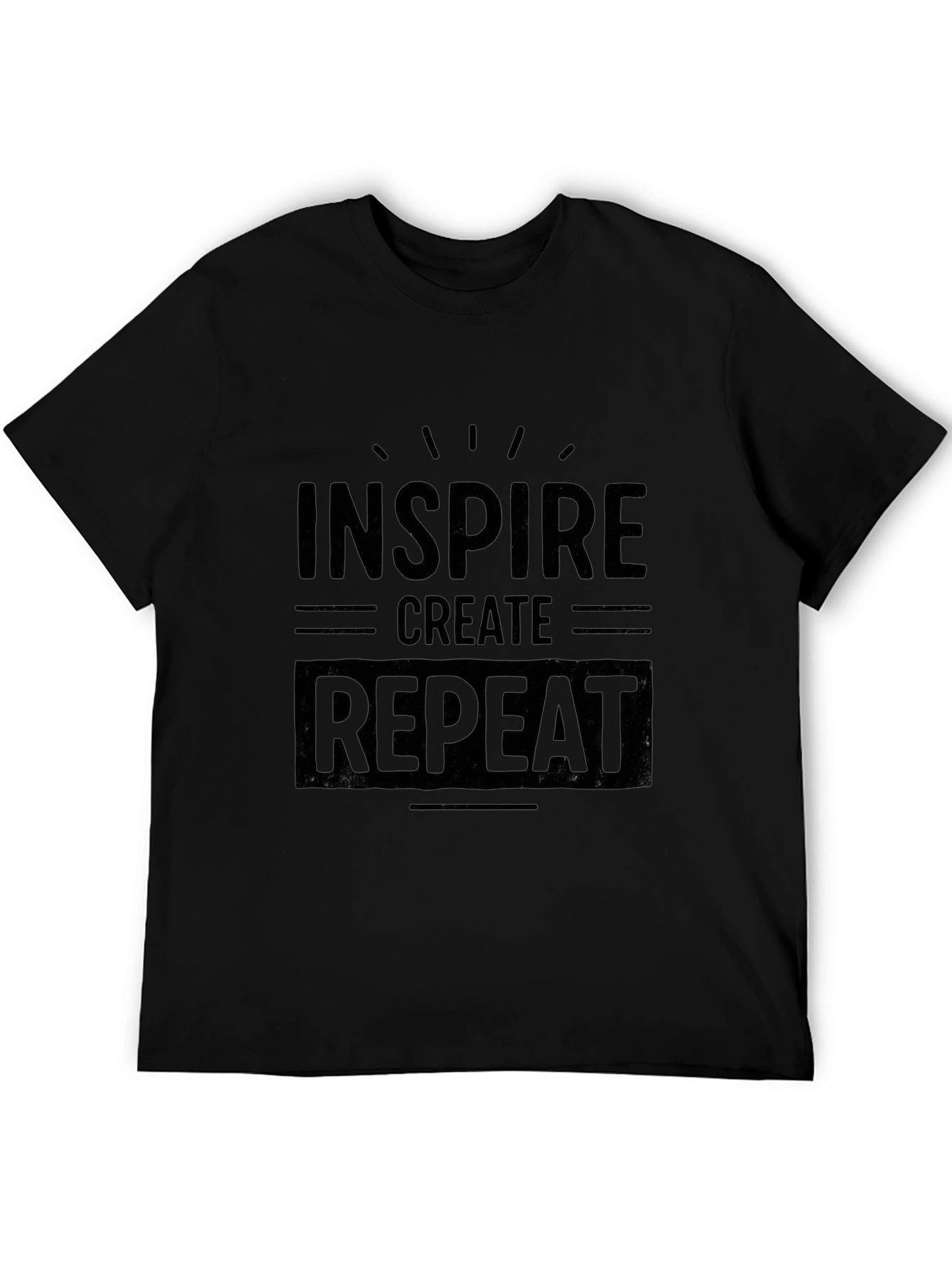 Inspire Create Repeat Graphic T-Shirt - Black