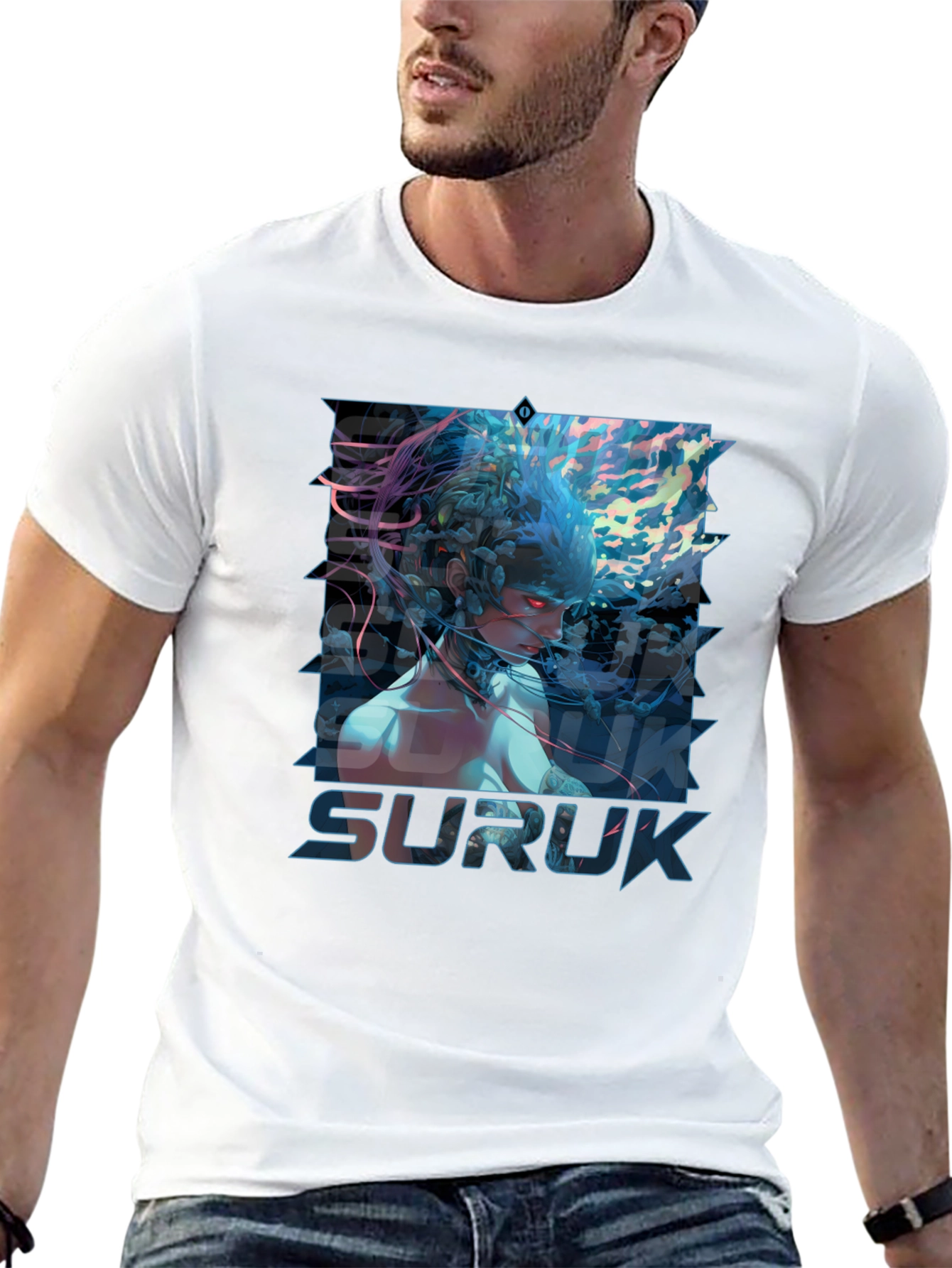 Suruk Graphic Print T-Shirt - Black