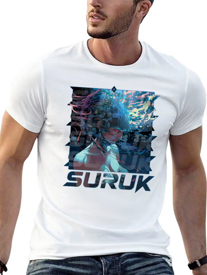 Suruk Graphic Print T-Shirt - Black