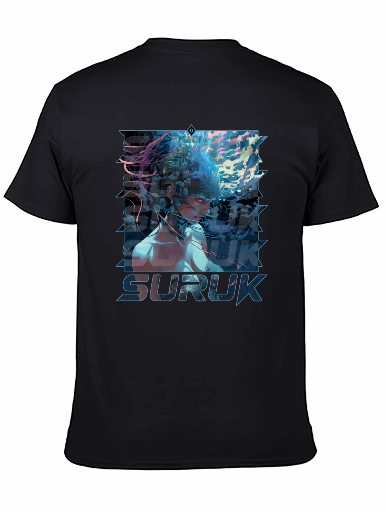 Suruk Graphic Print T-Shirt - Black