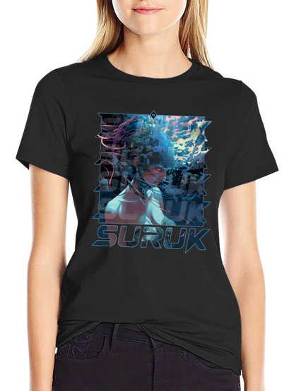 Suruk Graphic Print T-Shirt - Black