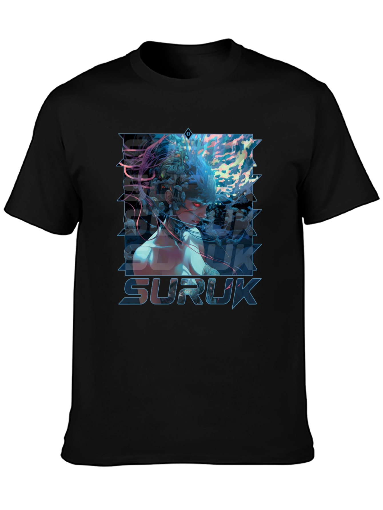 Suruk Graphic Print T-Shirt - Black