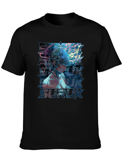 Suruk Graphic Print T-Shirt - Black