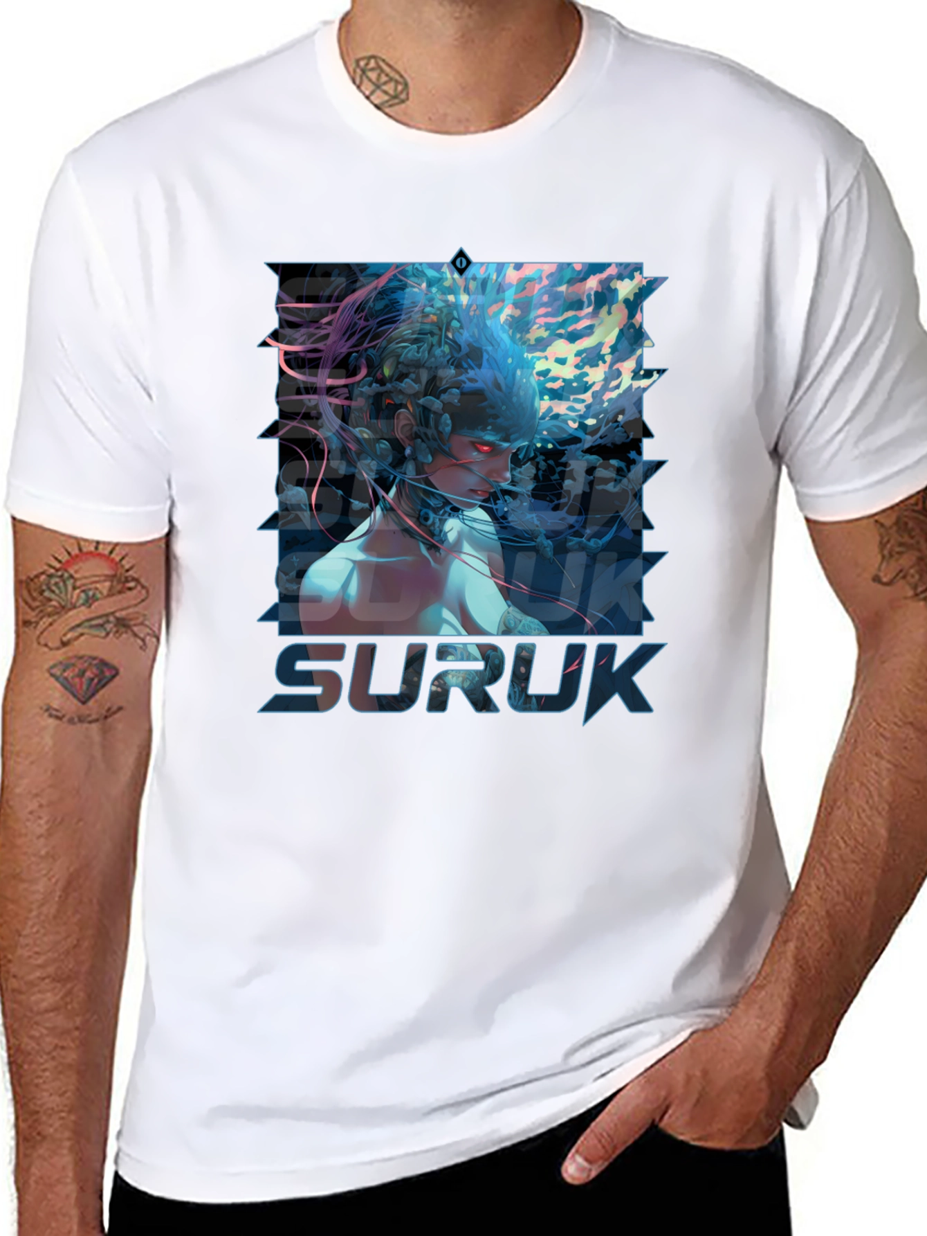 Suruk Graphic Print T-Shirt - Black