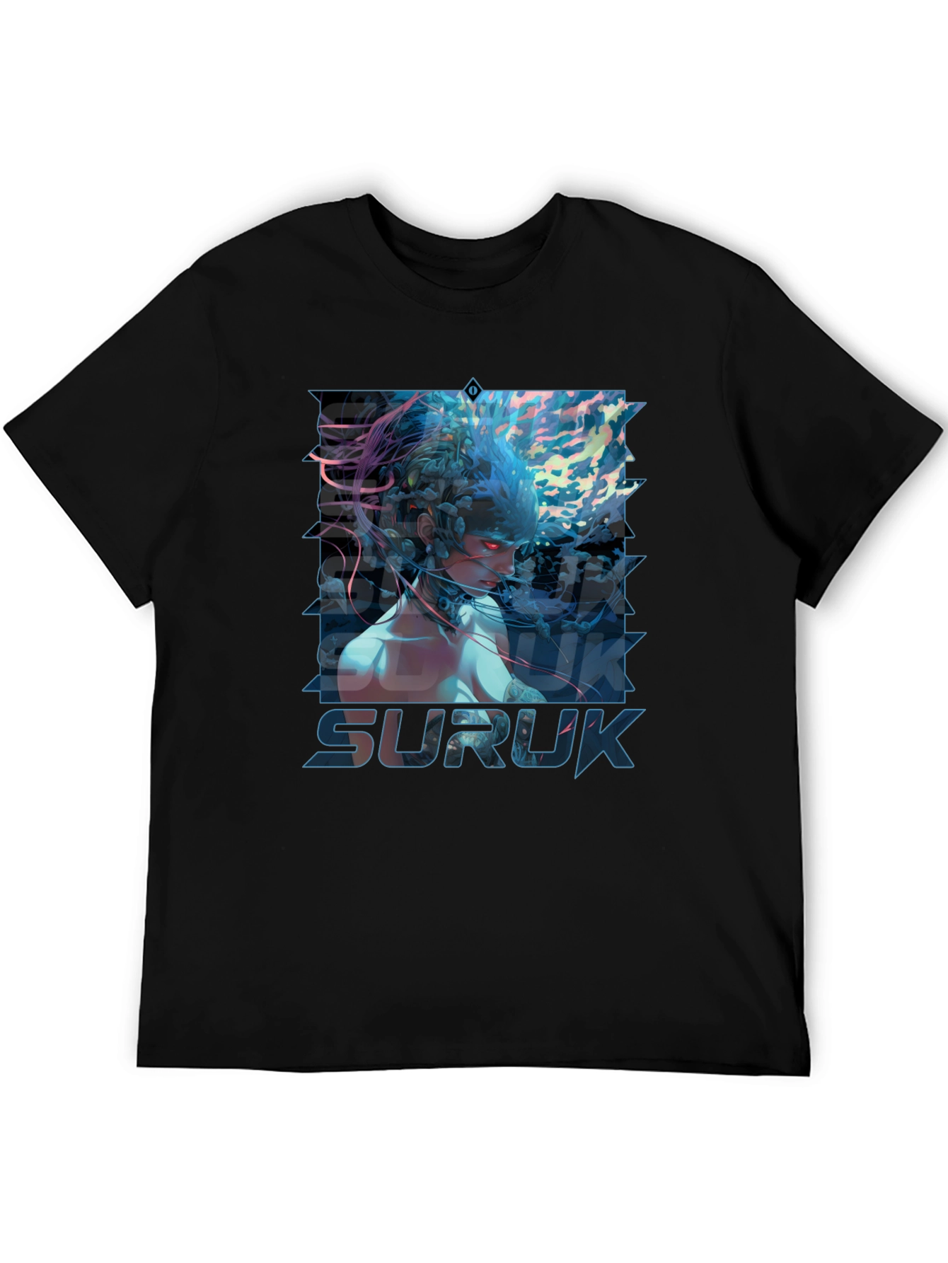 Suruk Graphic Print T-Shirt - Black