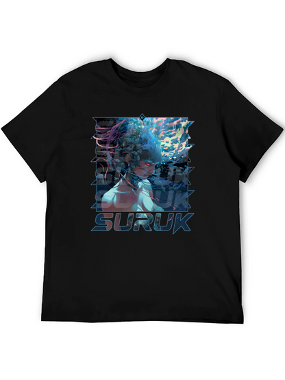 Suruk Graphic Print T-Shirt - Black
