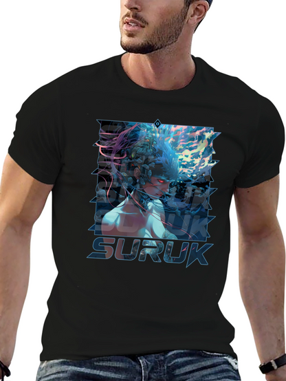 Suruk Graphic Print T-Shirt - Black