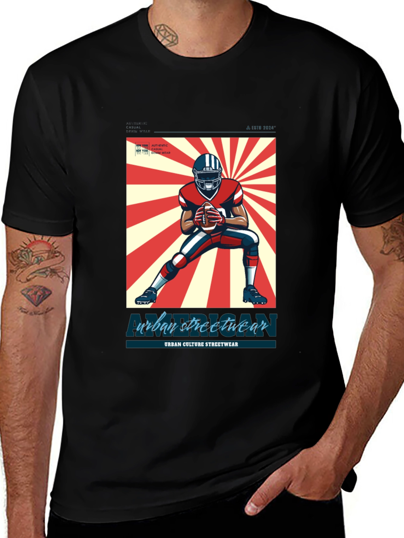 Urban Streetwear Football T-Shirt