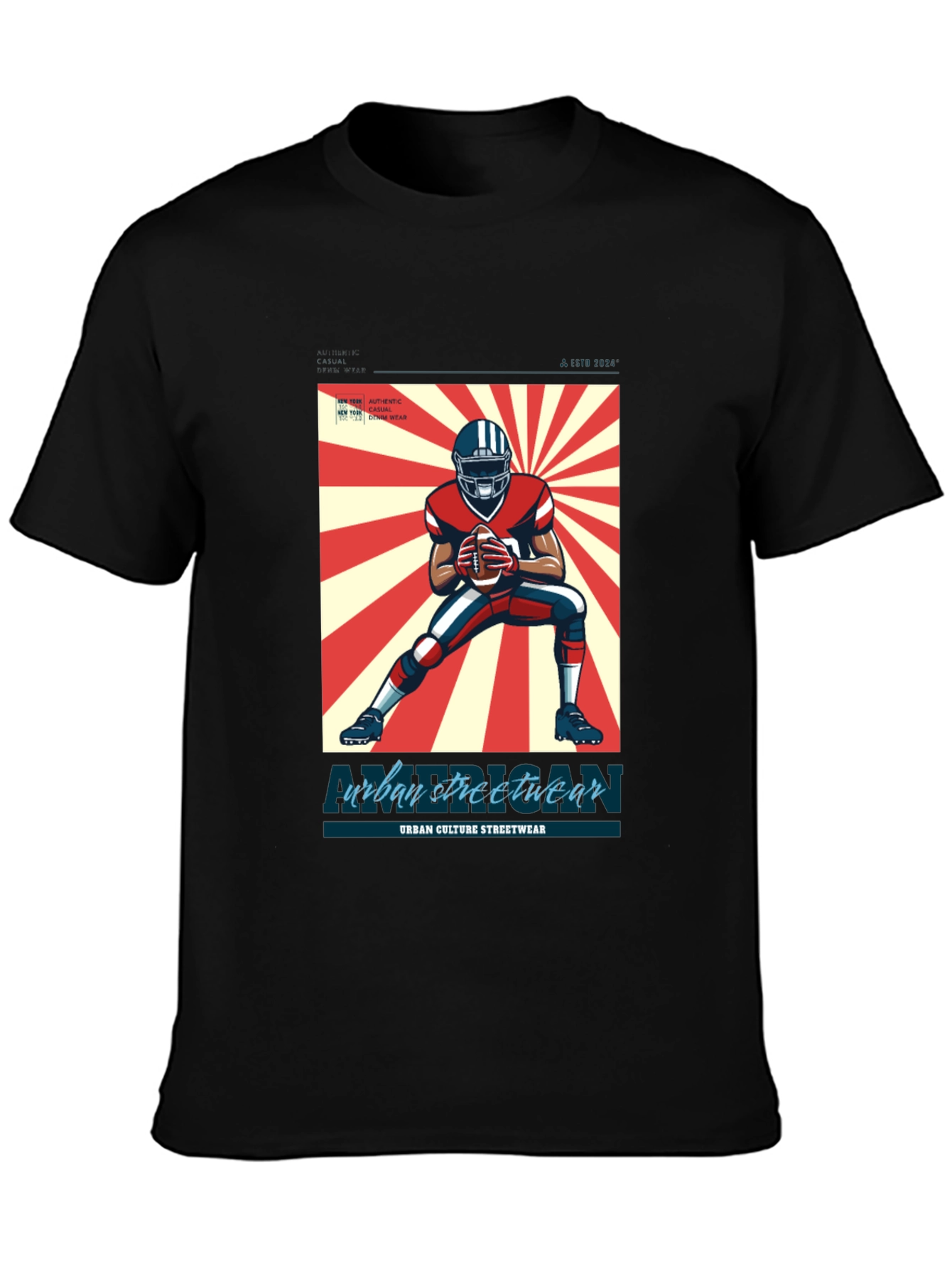 Urban Streetwear Football T-Shirt
