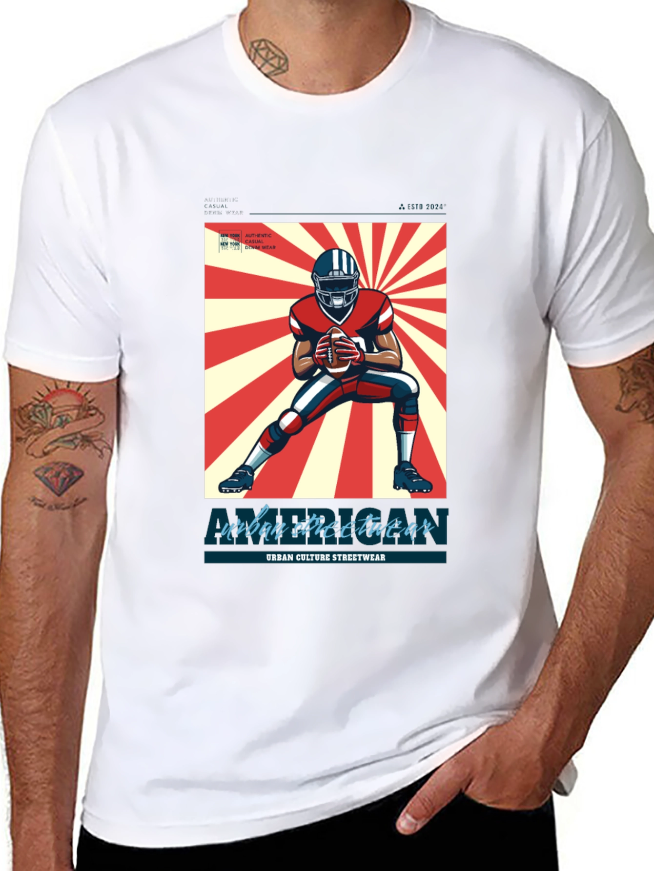 Urban Streetwear Football T-Shirt