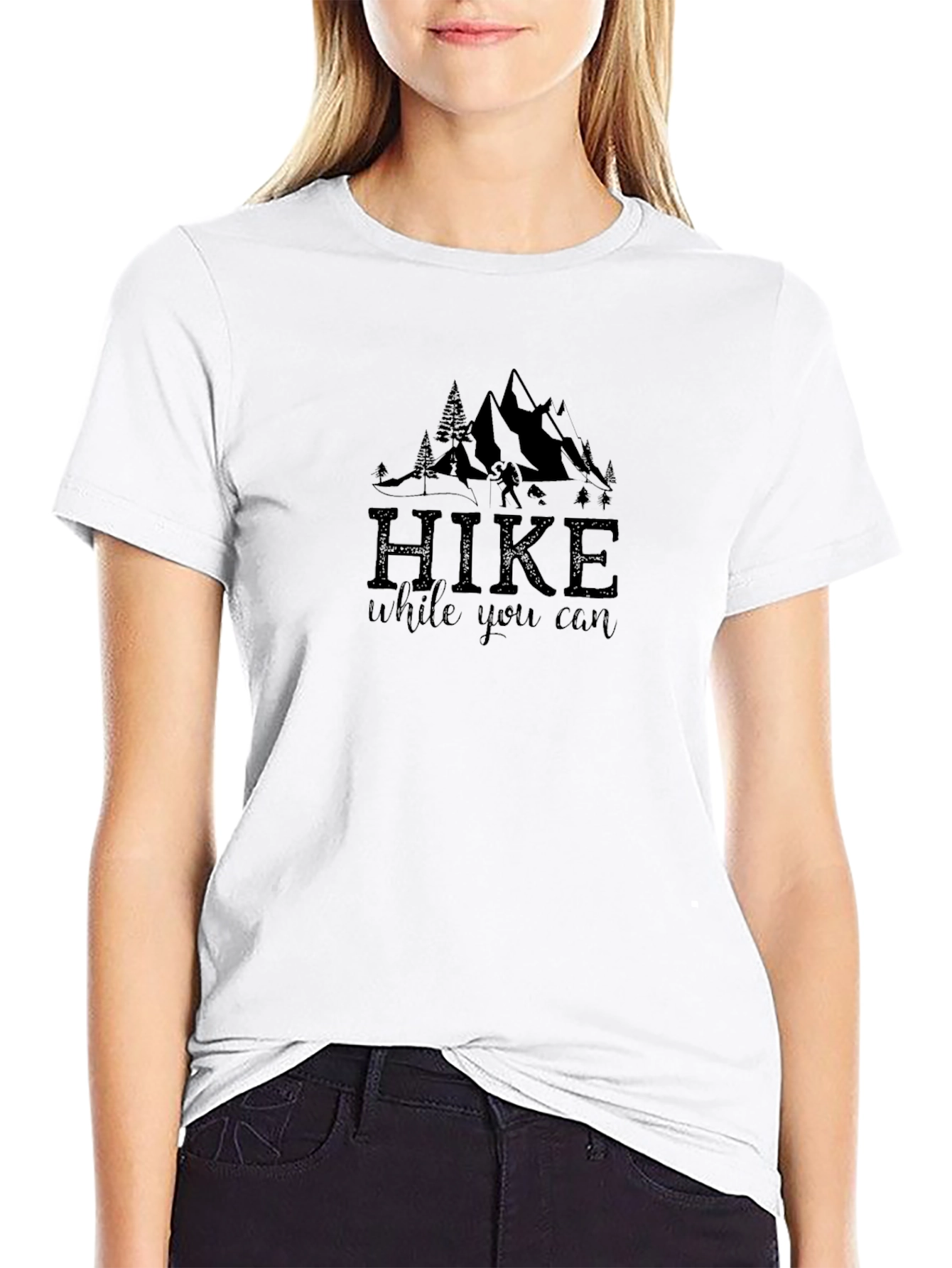 Hike While You Can Black Graphic Tee