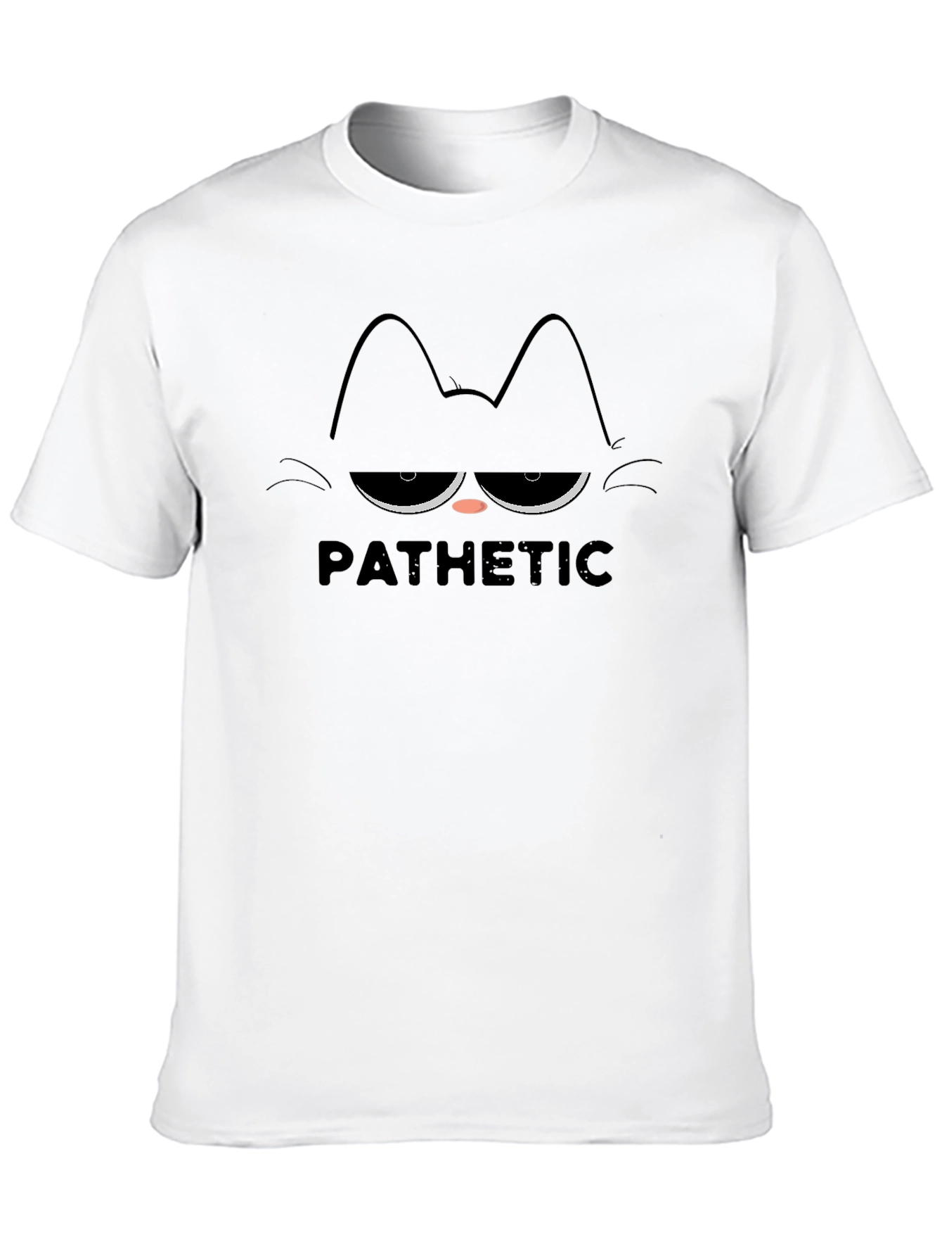 Pathetic Cat Graphic T-Shirt - Unisex Black Tee