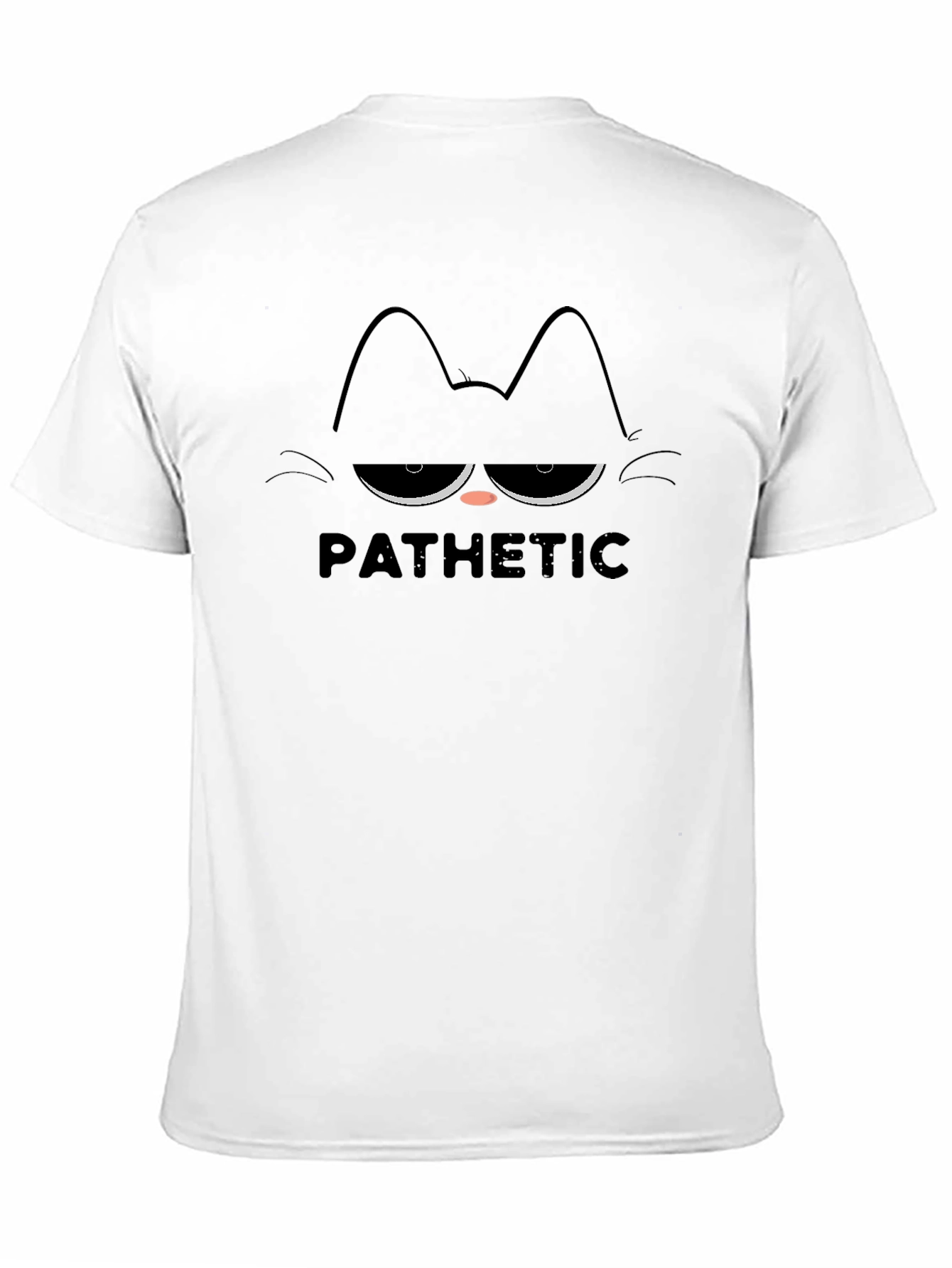 Pathetic Cat Graphic T-Shirt - Unisex Black Tee