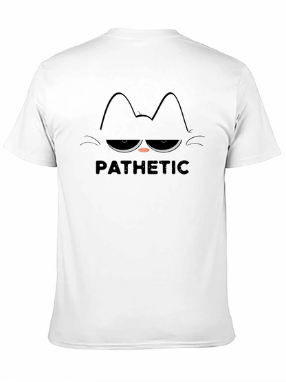 Pathetic Cat Graphic T-Shirt - Unisex Black Tee