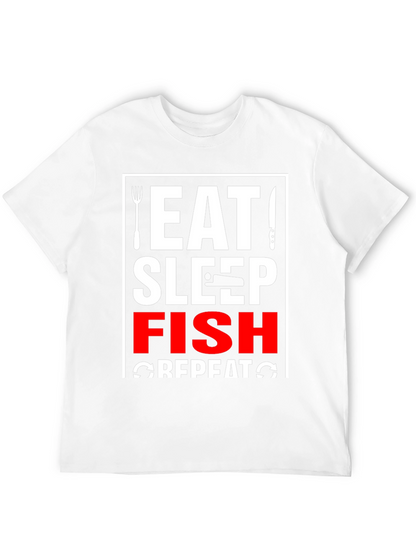 Eat Sleep Fish Repeat T-Shirt - Fishing Lover Tee