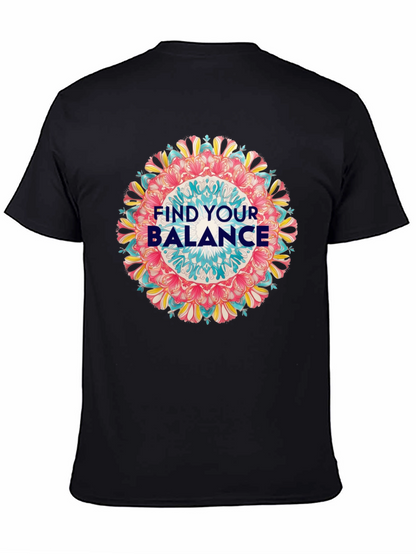 Find Your Balance Graphic Tee - Mandala Design
