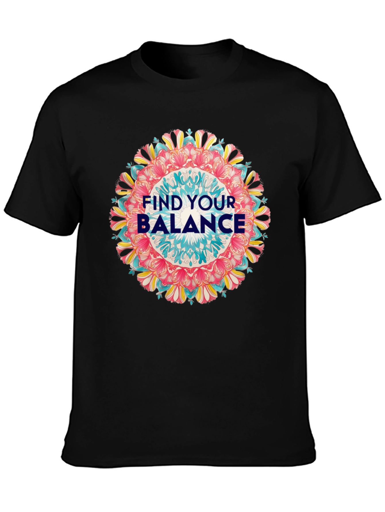 Find Your Balance Graphic Tee - Mandala Design