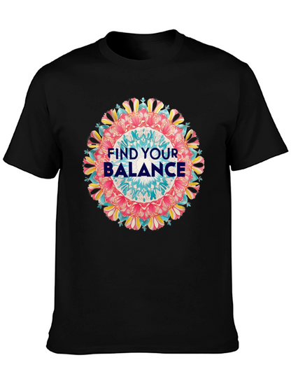 Find Your Balance Graphic Tee - Mandala Design