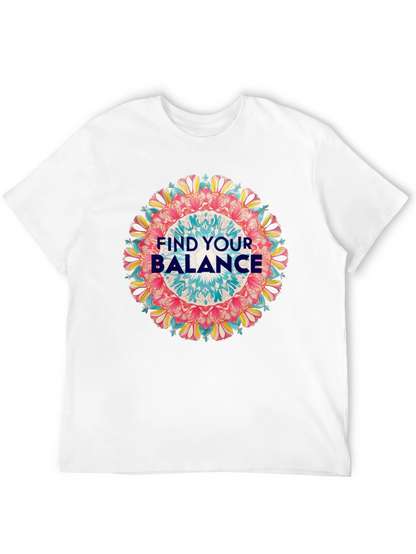 Find Your Balance Graphic Tee - Mandala Design