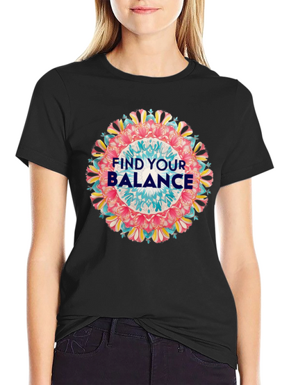 Find Your Balance Graphic Tee - Mandala Design