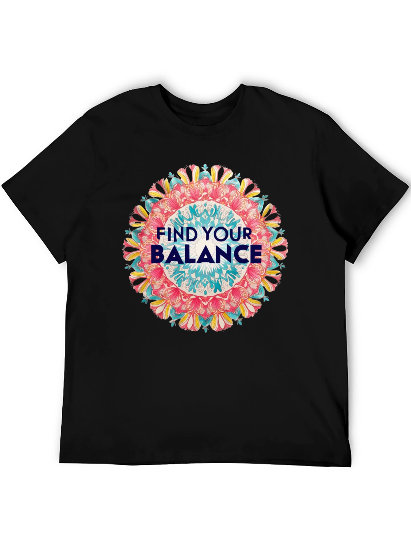 Find Your Balance Graphic Tee - Mandala Design