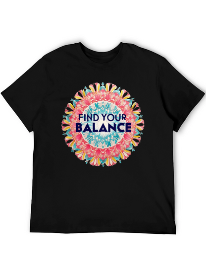 Find Your Balance Graphic Tee - Mandala Design