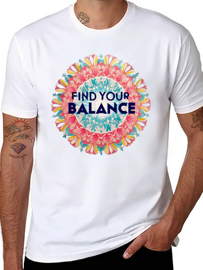 Find Your Balance Graphic Tee - Mandala Design