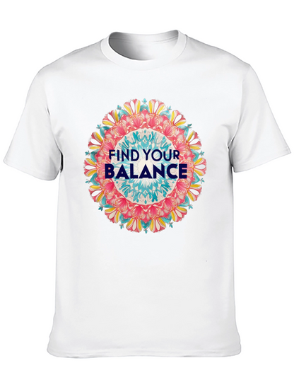 Find Your Balance Graphic Tee - Mandala Design