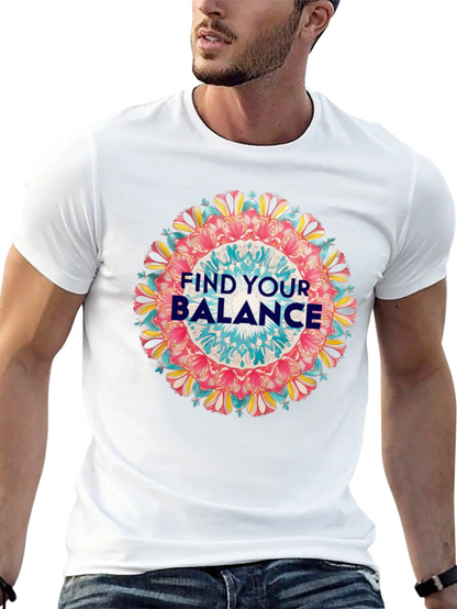 Find Your Balance Graphic Tee - Mandala Design