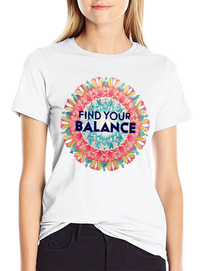 Find Your Balance Graphic Tee - Mandala Design