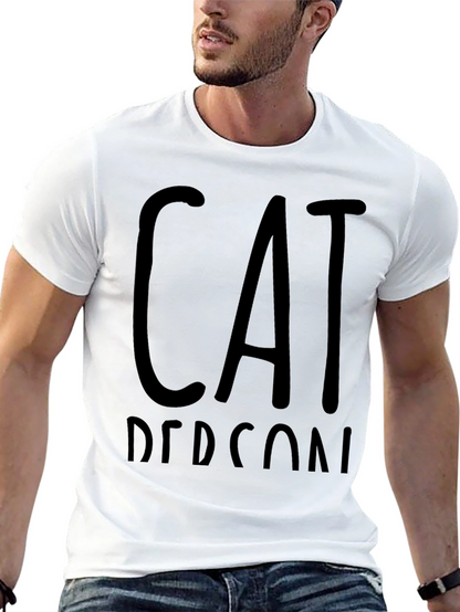 Cat Person Black T-Shirt