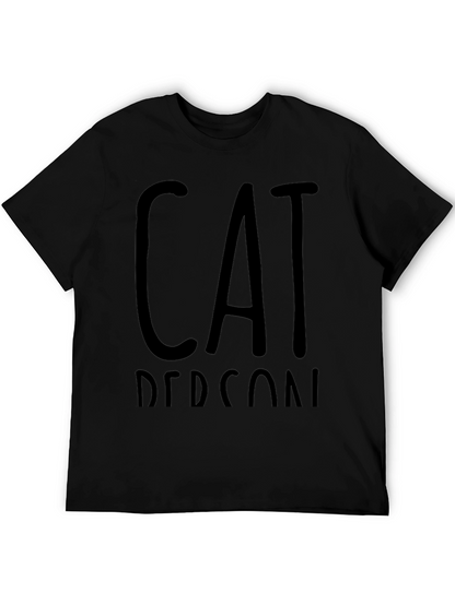 Cat Person Black T-Shirt